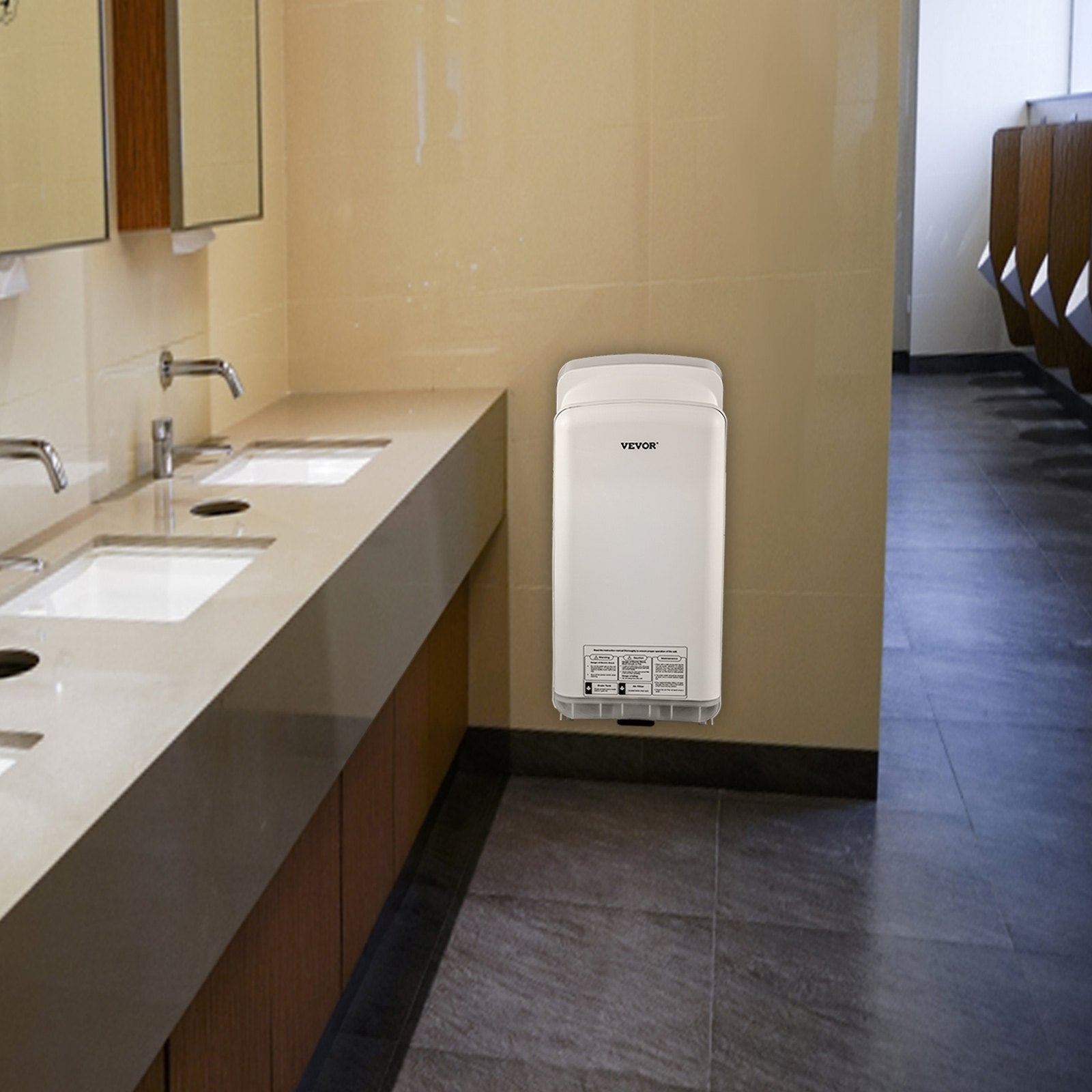 Jet Hand Dryer Blade Hand Dryer Automatic High Speed for Washroom White - Image 8