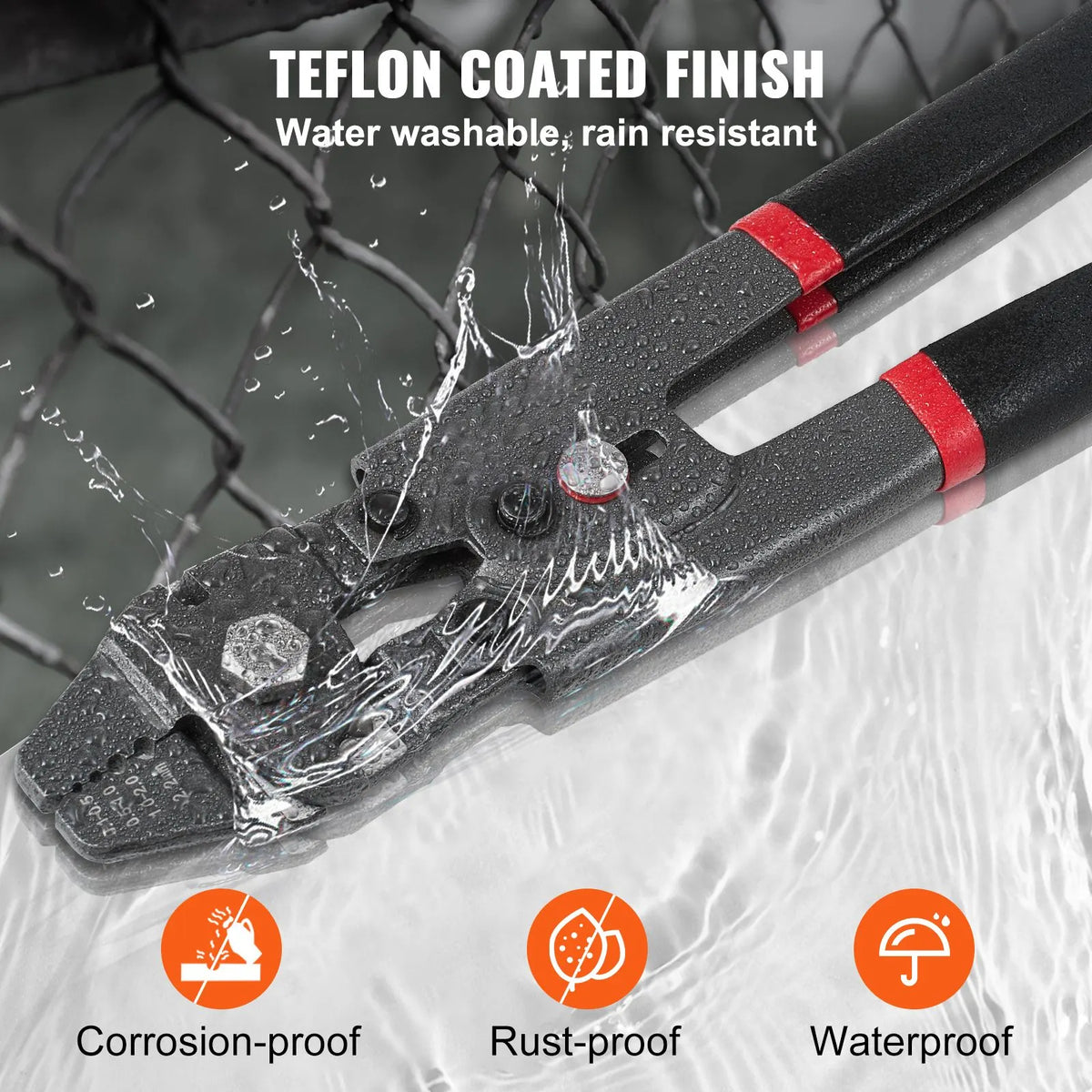 Crimping Tool, Up To 2.2mm Wire Rope Crimping Tool, Crimping Loop Sleeve Kit with a Cable Cutter and 160pcs Aluminum Buckles, Teflon Coating Anti-Rust Fishing Crimping Tool - Image 5