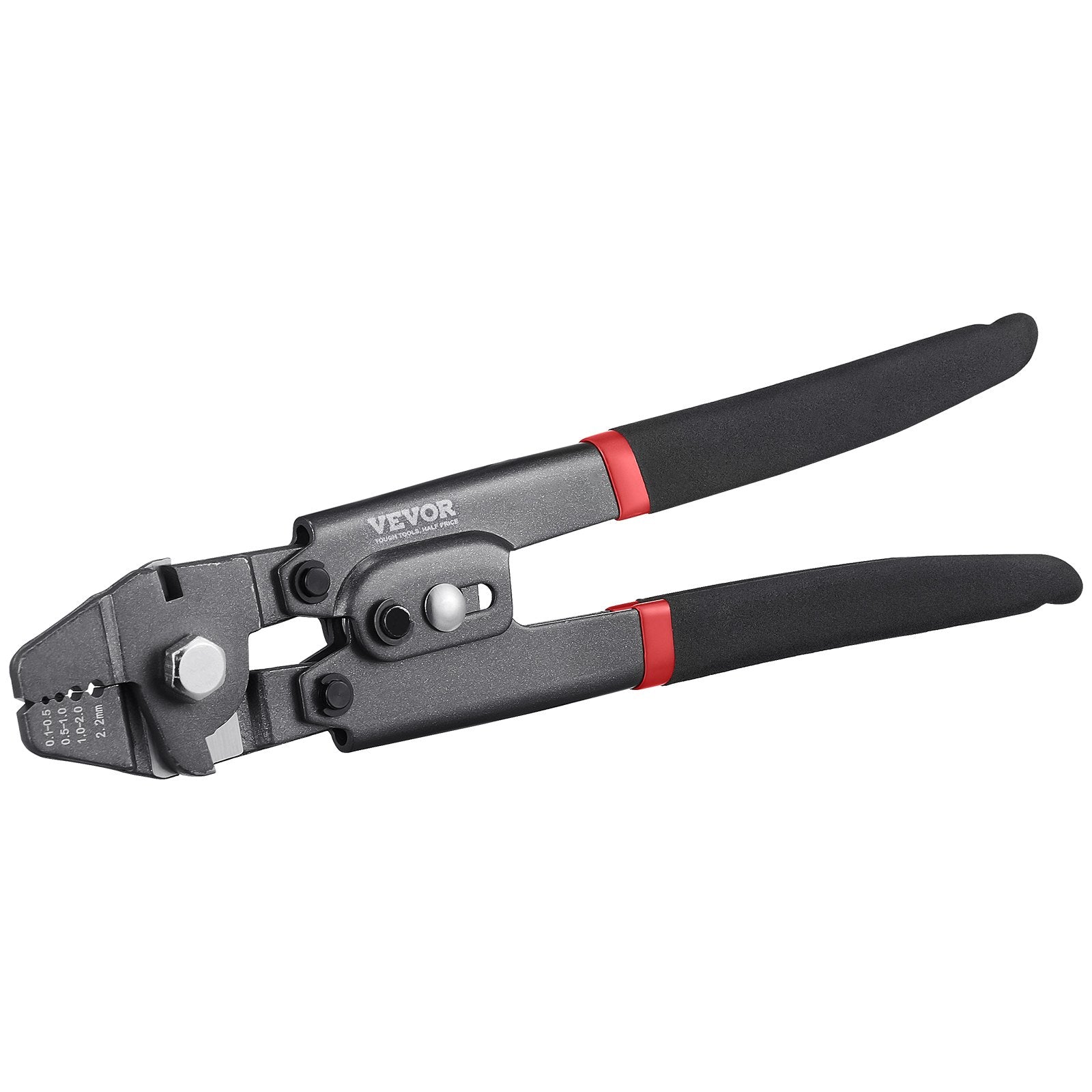 Crimping Tool, Up To 2.2mm Wire Rope Crimping Tool, Crimping Loop Sleeve Kit with a Cable Cutter and 160pcs Aluminum Buckles, Teflon Coating Anti-Rust Fishing Crimping Tool