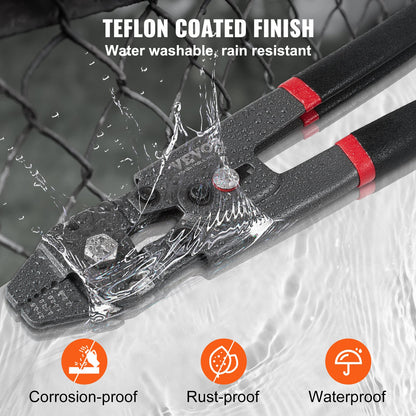 Crimping Tool, Up To 2.2mm Wire Rope Crimping Tool, Crimping Loop Sleeve Kit with a Cable Cutter and 160pcs Aluminum Buckles, Teflon Coating Anti-Rust Fishing Crimping Tool - Image 5