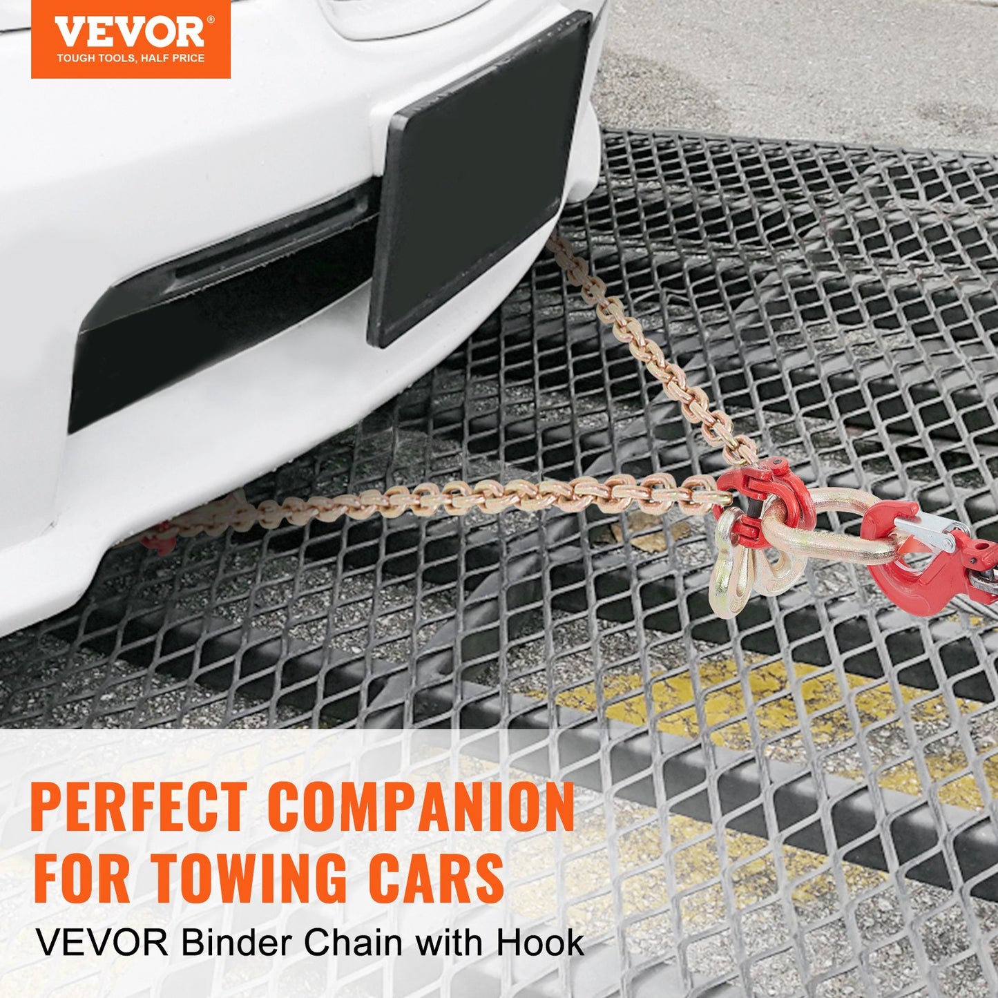 V-Chain Bridle, 4364 kg Working Load Limit, 8 x 914.4 mm G80 Tow Chain with RTJ Cluster Hooks, DOT Certified, Galvanized Coating Manganese Steel & D-Shackle, for Lifting & Moving Activities - Image 2
