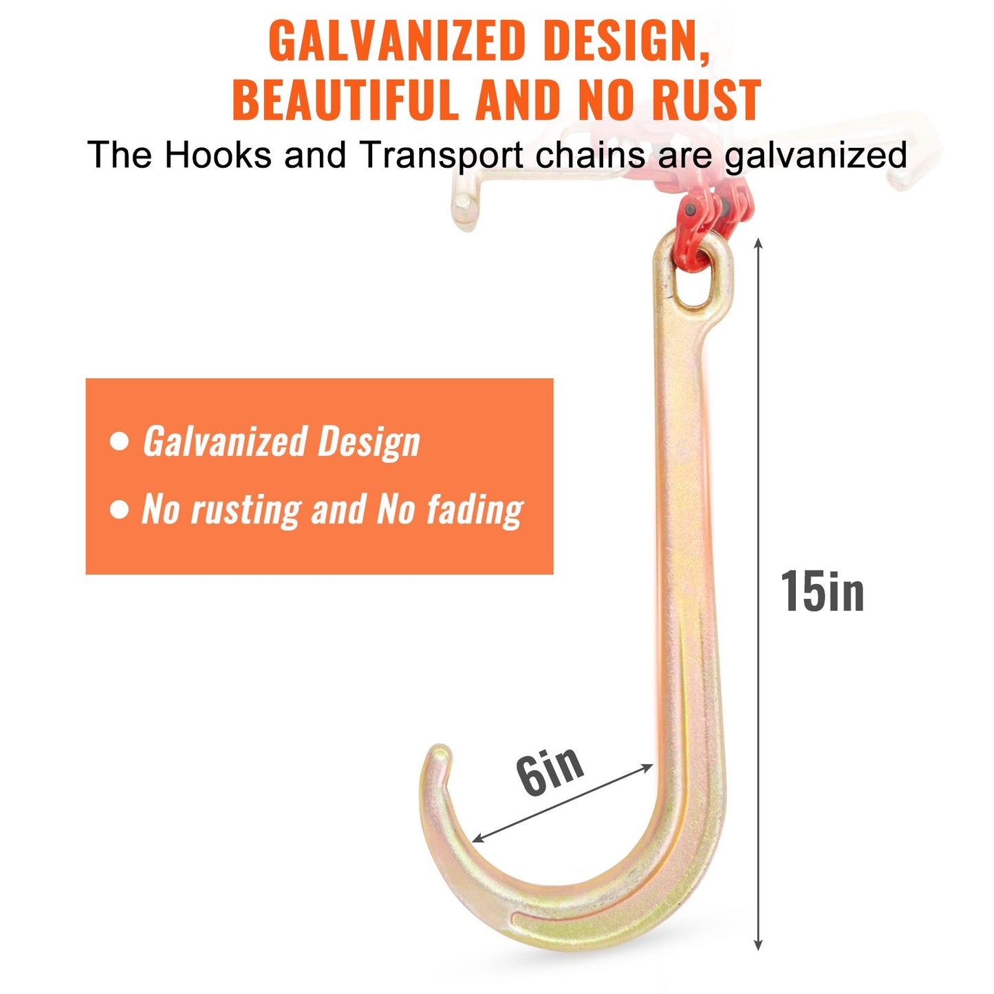 V-Chain Bridle, 4364 kg Working Load Limit, 8 x 914.4 mm G80 Tow Chain with RTJ Cluster Hooks, DOT Certified, Galvanized Coating Manganese Steel & D-Shackle, for Lifting & Moving Activities - Image 4