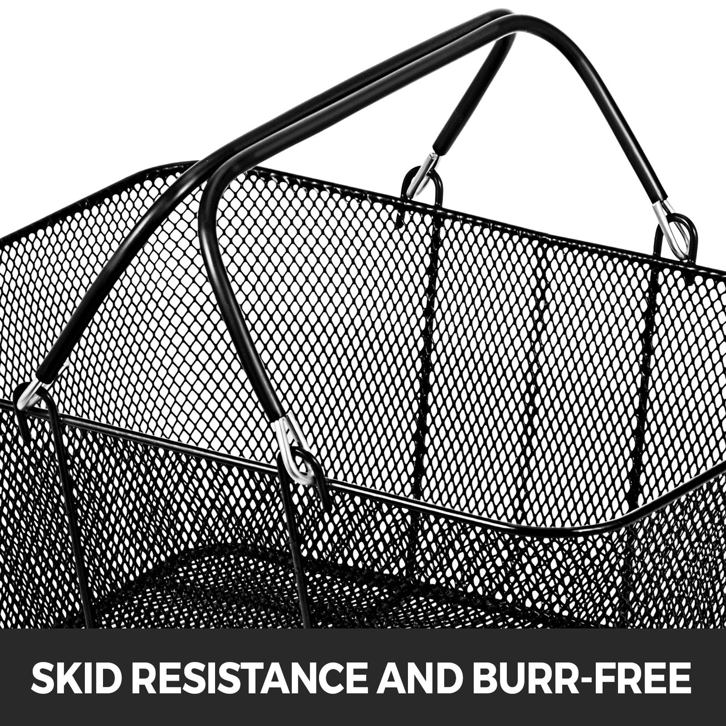 Shopping Baskets with Handles, 12PCS, Black Metal Shopping Basket, Portable Wire Shopping Basket, Black Wire Mesh shopping Basket Set for Supermarkets, Retail Stores, Grocery Shopping, Black - Image 3