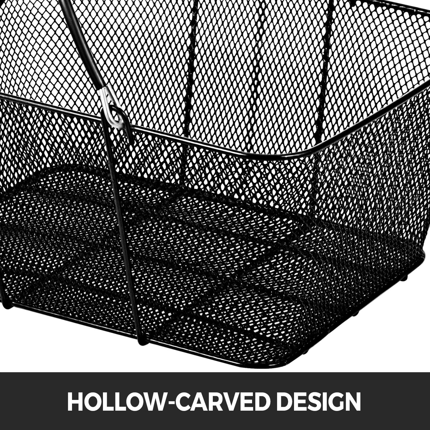 Shopping Baskets with Handles, 12PCS, Black Metal Shopping Basket, Portable Wire Shopping Basket, Black Wire Mesh shopping Basket Set for Supermarkets, Retail Stores, Grocery Shopping, Black - Image 4