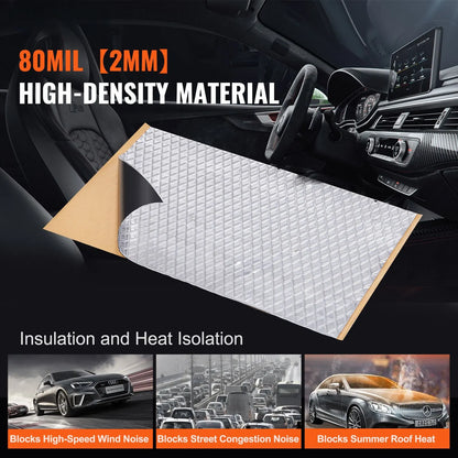 Car Sound Deadening Mat, 80 mil 3.3sq.m Car Sound Dampening Material, Butyl Automotive Sound Deadener, Noise Insulation and Vibration Dampening Material for Car - Image 2
