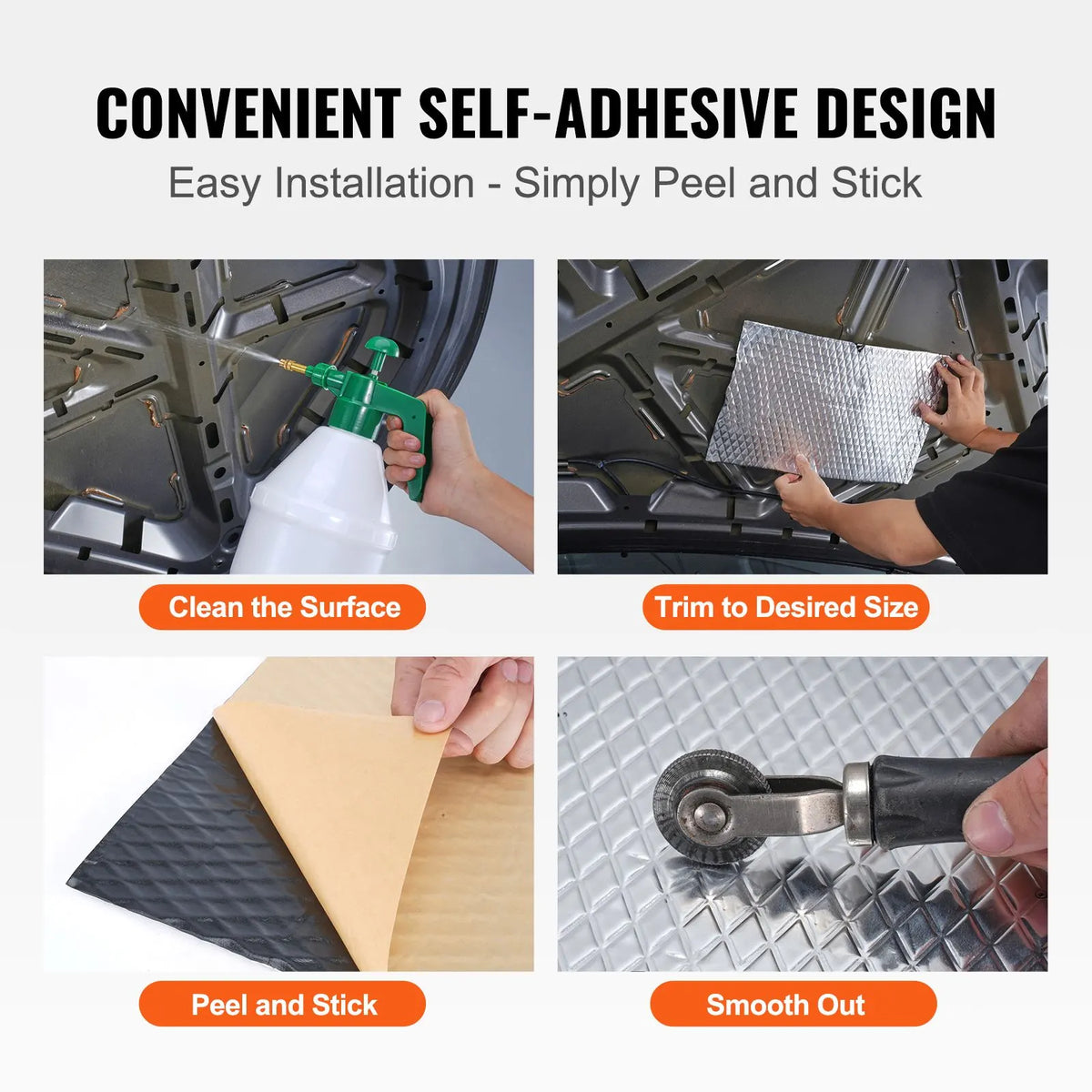 Car Sound Deadening Mat, 80 mil 3.3sq.m Car Sound Dampening Material, Butyl Automotive Sound Deadener, Noise Insulation and Vibration Dampening Material for Car - Image 4