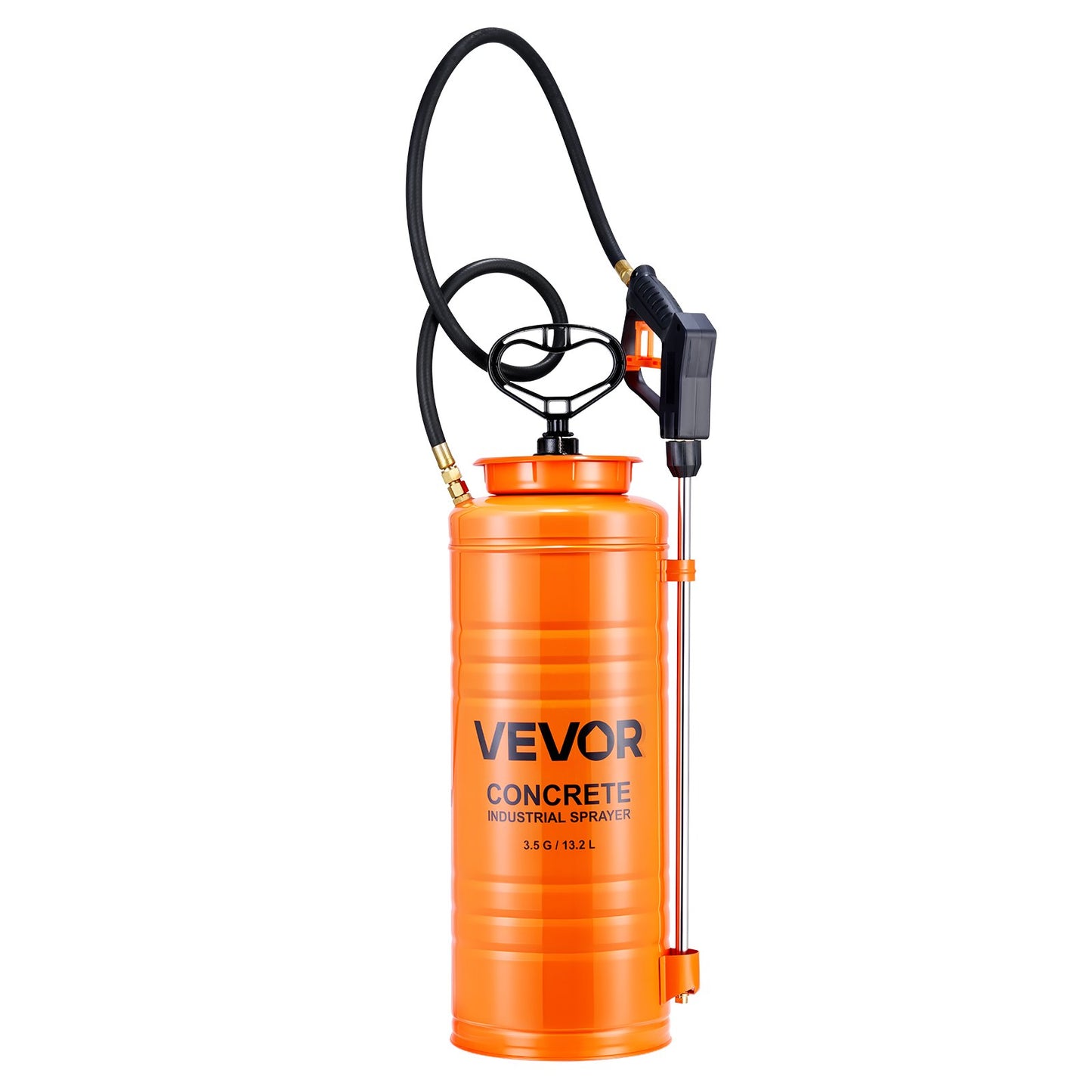 Industrial Concrete Sprayer, 14L Stainless Steel Sprayer, Heavy Duty Tri-Poxy Pump Sprayers, 52cm Wand with Ergonomic Gun Handle, 1.2m & 3m Hoses, 2 Brass Nozzles for Construction, Garden - Image 9