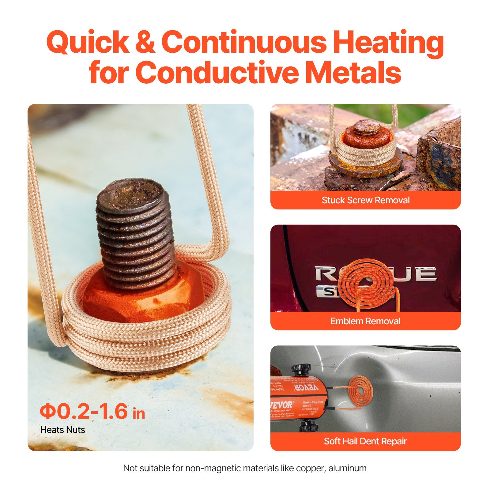 1KW Magnetic Induction Heater Hand-held Induction Heater for Bolts Removal - Image 2
