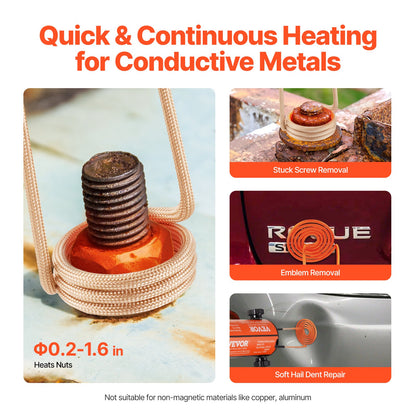 1KW Magnetic Induction Heater Hand-held Induction Heater for Bolts Removal - Image 2