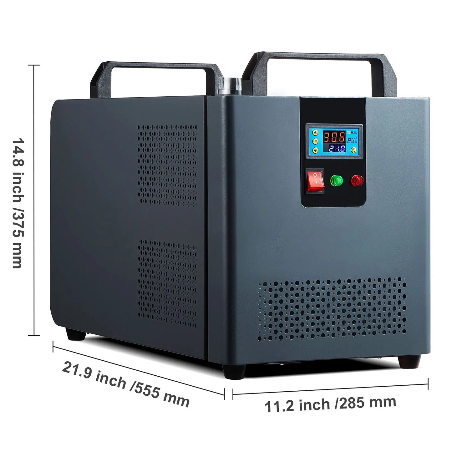 Industrial Water Chiller, KH-6000, 200W Industrial Water Cooler Cooling System with Compressor 12 L Water Tank Capacity 7.8 L/min Max Flow Rate, for CO2 Laser Engraving Machine Cooling Machine - Image 8