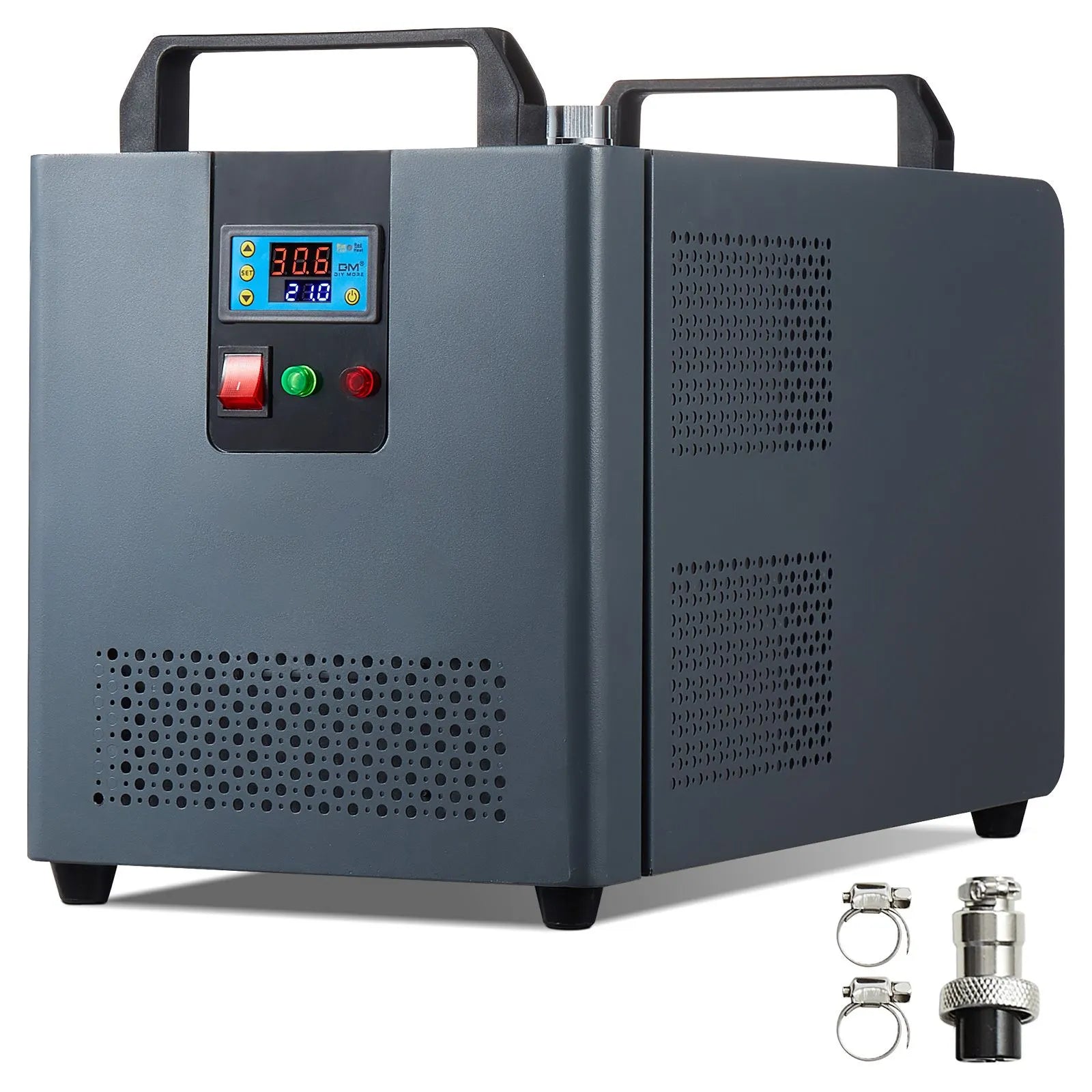 Industrial Water Chiller, KH-6000, 200W Industrial Water Cooler Cooling System with Compressor 12 L Water Tank Capacity 7.8 L/min Max Flow Rate, for CO2 Laser Engraving Machine Cooling Machine - Image 9