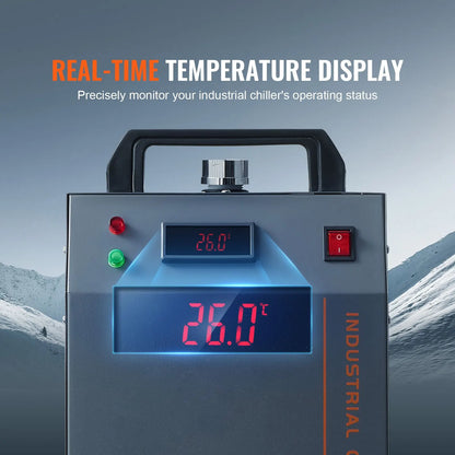 Industrial Water Chiller, CW-3000, 80W Air-Cooled Industrial Water Cooler Cooling System with 12 L Water Tank Capacity 12 L/min Maximum Flow Rate, for Laser Engraving Machine Cooling Machine - Image 5