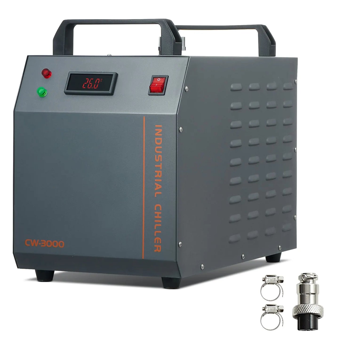 Industrial Water Chiller, CW-3000, 80W Air-Cooled Industrial Water Cooler Cooling System with 12 L Water Tank Capacity 12 L/min Maximum Flow Rate, for Laser Engraving Machine Cooling Machine - Image 9