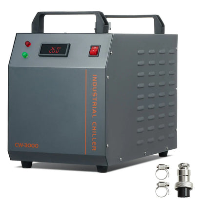 Industrial Water Chiller, CW-3000, 80W Air-Cooled Industrial Water Cooler Cooling System with 12 L Water Tank Capacity 12 L/min Maximum Flow Rate, for Laser Engraving Machine Cooling Machine - Image 9