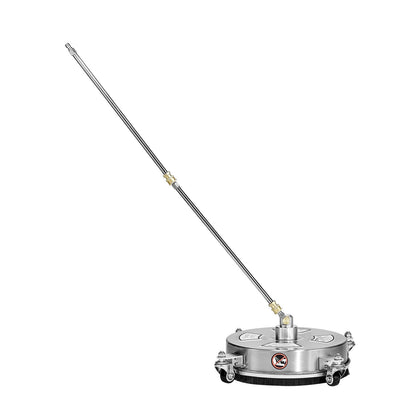14" Pressure Washer Surface Cleaner, Stainless Steel Pressure Washer Attachments with 4 Wheels, 4000 Max PSI, 1/4 Quick Connector, 2 Spray Nozzles, 2 Extended Wands for Concrete, Patio, Deck - Image 9