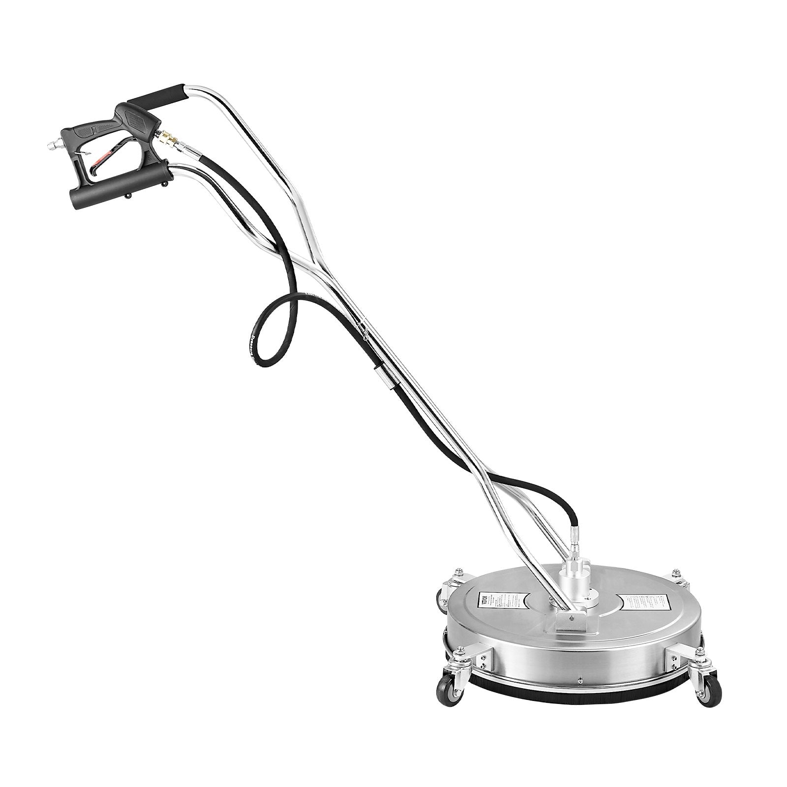 20" Pressure Washer Surface Cleaner, Stainless Steel Pressure Washer Attachments with 4 Wheels, 4500 Max PSI, 3/8 Quick Connector, 2 Spray Nozzles, Dual Handle, for Concrete, Patio, Sidewalk - Image 9
