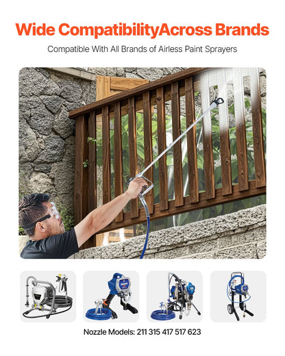 Airless Paint Spray Gun and Hose Kit 3600PSI with Extension Rods Filters - Image 2
