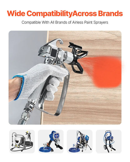 Airless Paint Spray Gun 3600PSI High Pressure Airless Spray Gun 517 Tip - Image 2