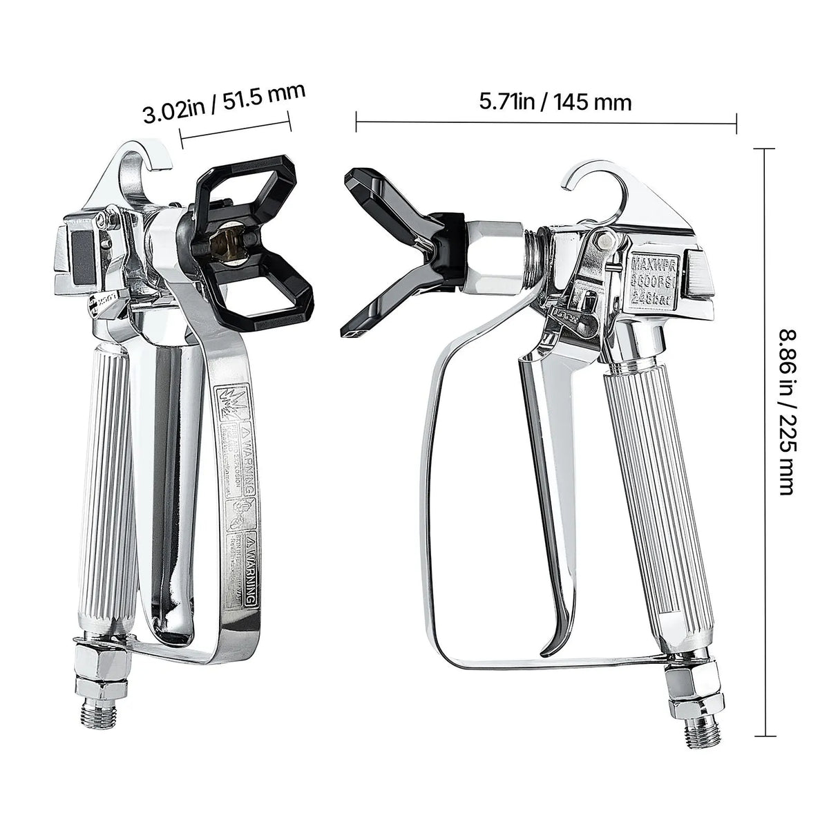 Airless Paint Spray Gun 3600PSI High Pressure Airless Spray Gun with 5Tips - Image 8