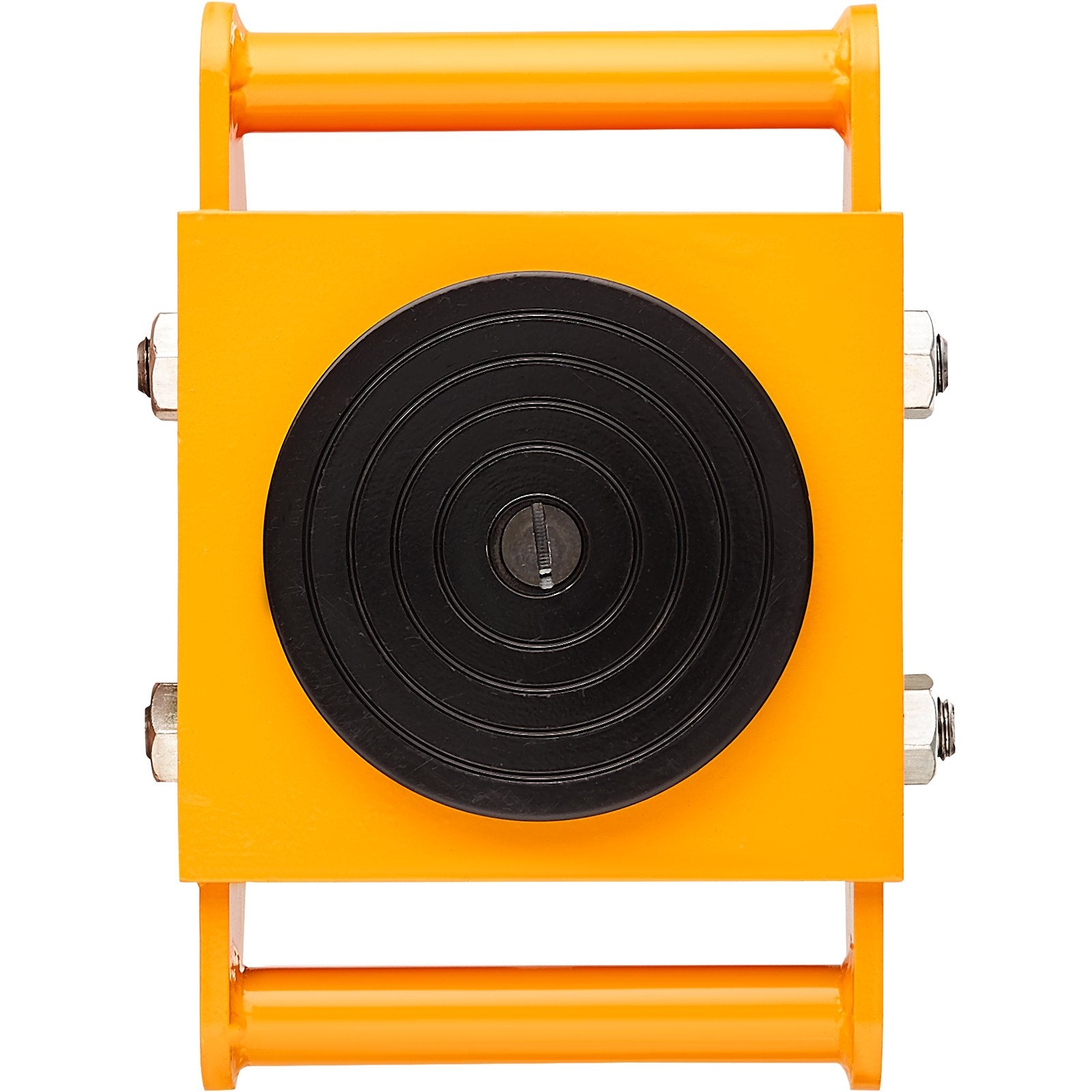 4PCS Machinery Skate Dolly, 17637LBS/8T Industrial Machinery Mover, Heavy Duty Carbon Steel Machinery Moving Skate with 4 PU Wheels and 360° Rotation Non-Slip Cap for Warehouse Workshop Factory