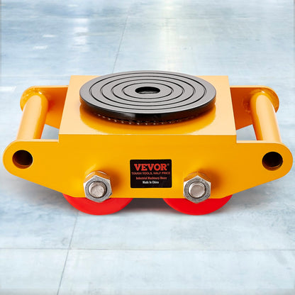 4PCS Machinery Skate Dolly, 17637LBS/8T Industrial Machinery Mover, Heavy Duty Carbon Steel Machinery Moving Skate with 4 PU Wheels and 360° Rotation Non-Slip Cap for Warehouse Workshop Factory - Image 8