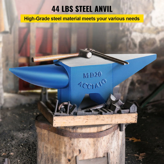 Single Horn Anvil 44Lbs Steel Anvil Blacksmith for Sale Forge Tools and Equipment Anvil Rugged Round and Square Hole Horn Anvil Blacksmith Jewelers Metalsmith Blacksmith Tool - Image 2
