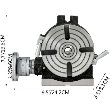 Rotary Table 6inch(150mm) Horizontal Vertical Milling Table 2/5inch(10mm) 4-Slot Milling Rotary Table MT-2 Rotary Table for Milling with Indexing Plate Set for Precision Milling Drilling - Image 8