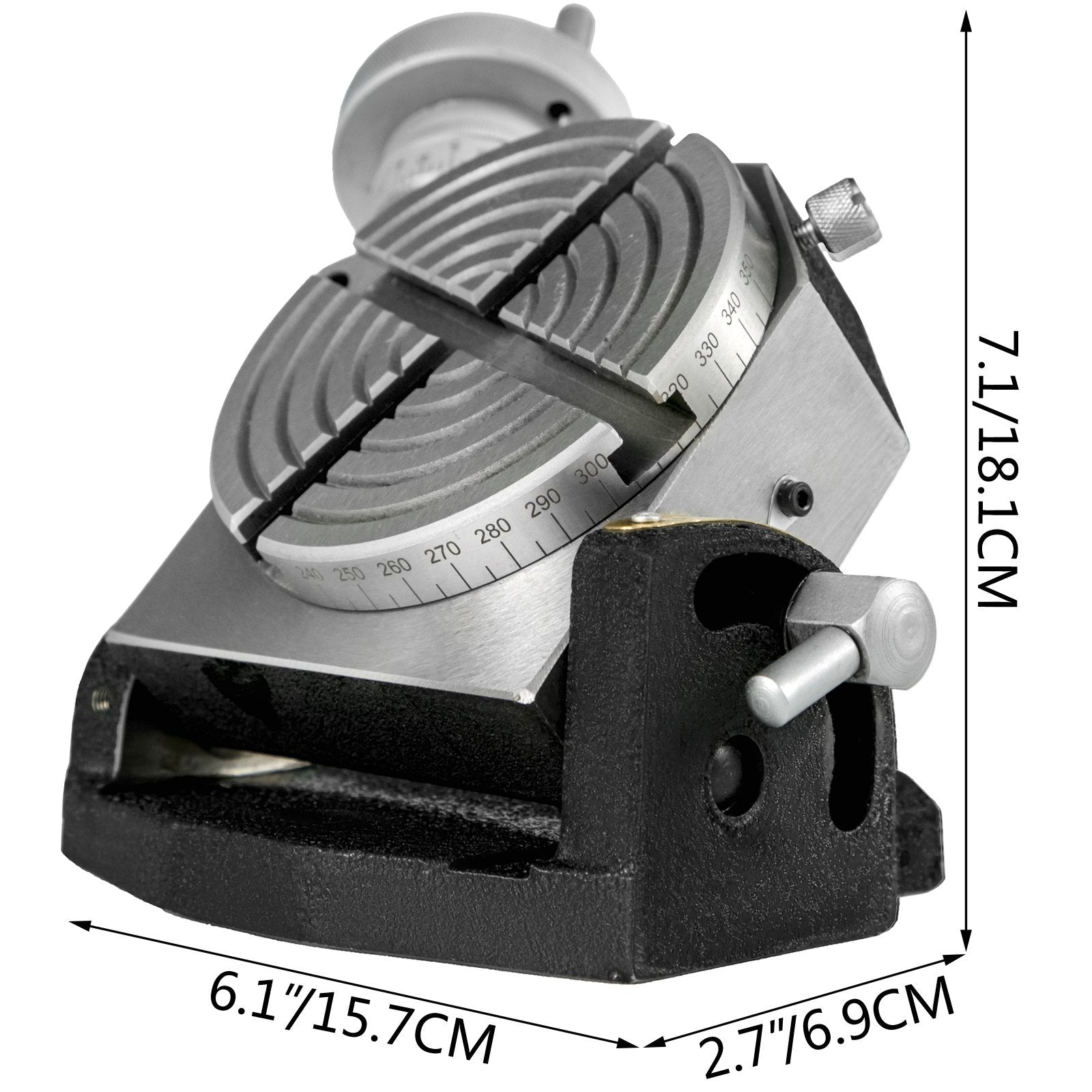 Rotary Table 4 INCH/100 MM Horizontal Vertical Rotary Table 4-Slot Rotary Table for Milling Machine MT-2 Rotary Table for Milling 360 Degrees Precision Rotary Table for Milling Drilling Vise - Image 8