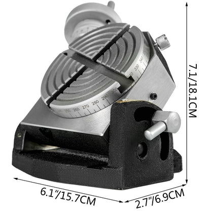 Rotary Table 4 INCH/100 MM Horizontal Vertical Rotary Table 4-Slot Rotary Table for Milling Machine MT-2 Rotary Table for Milling 360 Degrees Precision Rotary Table for Milling Drilling Vise - Image 8