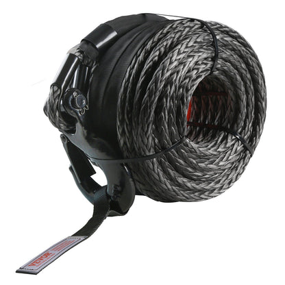 Synthetic Winch Rope, 12.7 mm x 28 m, 142.3 kN, Synthetic Winch Line Cable Rope with Protective Sleeve + Forged Winch Hook + Pull Strap, Universal Fit for SUV, Large Off-Road Vehicle, Truck - Image 9