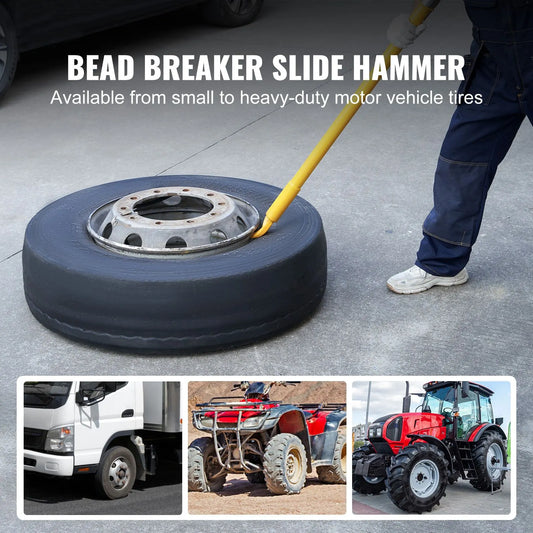 Tire Bead Breaker Slide Hammer, 117.5 cm Length Tire Slide Hammer, Heavy Duty Steel Tire Changing Tool, Tire Breaker Bar for Car Truck Trailer Tire Removal - Image 2