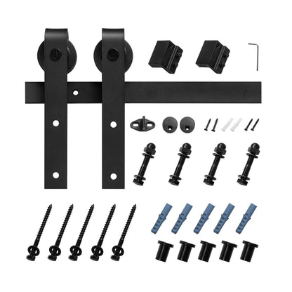 1830 mm Sliding Barn Door Hardware Kit for Single Sliding Barn Door Black - Image 9