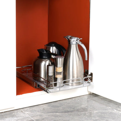 Pull Out Cabinet Under Sink Organizer 11 x 21 Inch Wire Drawer Basket - Image 8