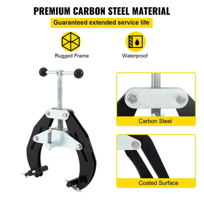 Pipe Clamp, 2 to 6 in, High Strength Ultra Clamp with Quick Acting Screws, Steel Pipe Alignment Tool with Lightweight Design, Black - Image 4