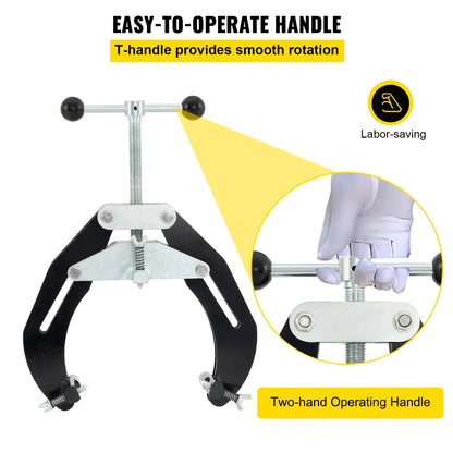 Pipe Clamp, 2 to 6 in, High Strength Ultra Clamp with Quick Acting Screws, Steel Pipe Alignment Tool with Lightweight Design, Black - Image 5