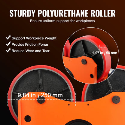 Turning Rolls Linkage Roller, 1000KG/2205LBS Loading Welding Turning Roll, 25-1400mm Diameter, 80-1600 mm/min Rotary Welding Positioner & Welding Torch Stand for Welding Equipment Support - Image 4
