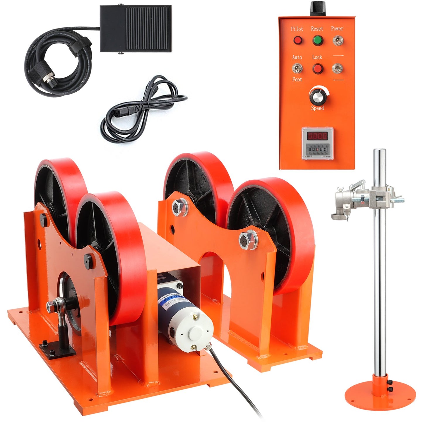 Turning Rolls Linkage Roller, 1000KG/2205LBS Loading Welding Turning Roll, 25-1400mm Diameter, 80-1600 mm/min Rotary Welding Positioner & Welding Torch Stand for Welding Equipment Support - Image 9