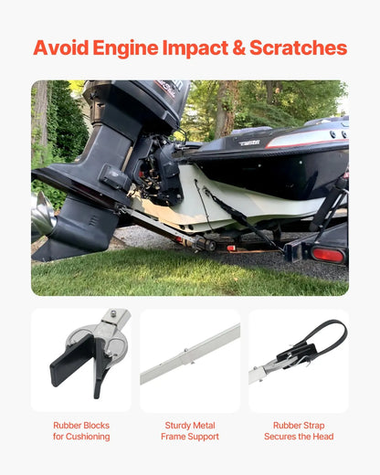 Transom Saver, 23-35 in, Adjustable Boat Transom Saver with Composite Head, Corrosion-Resistant Easy-to-Install Transom Savers for Less Than 100 HP Outboard Motor , Fit for Roller & Trailer - Image 3