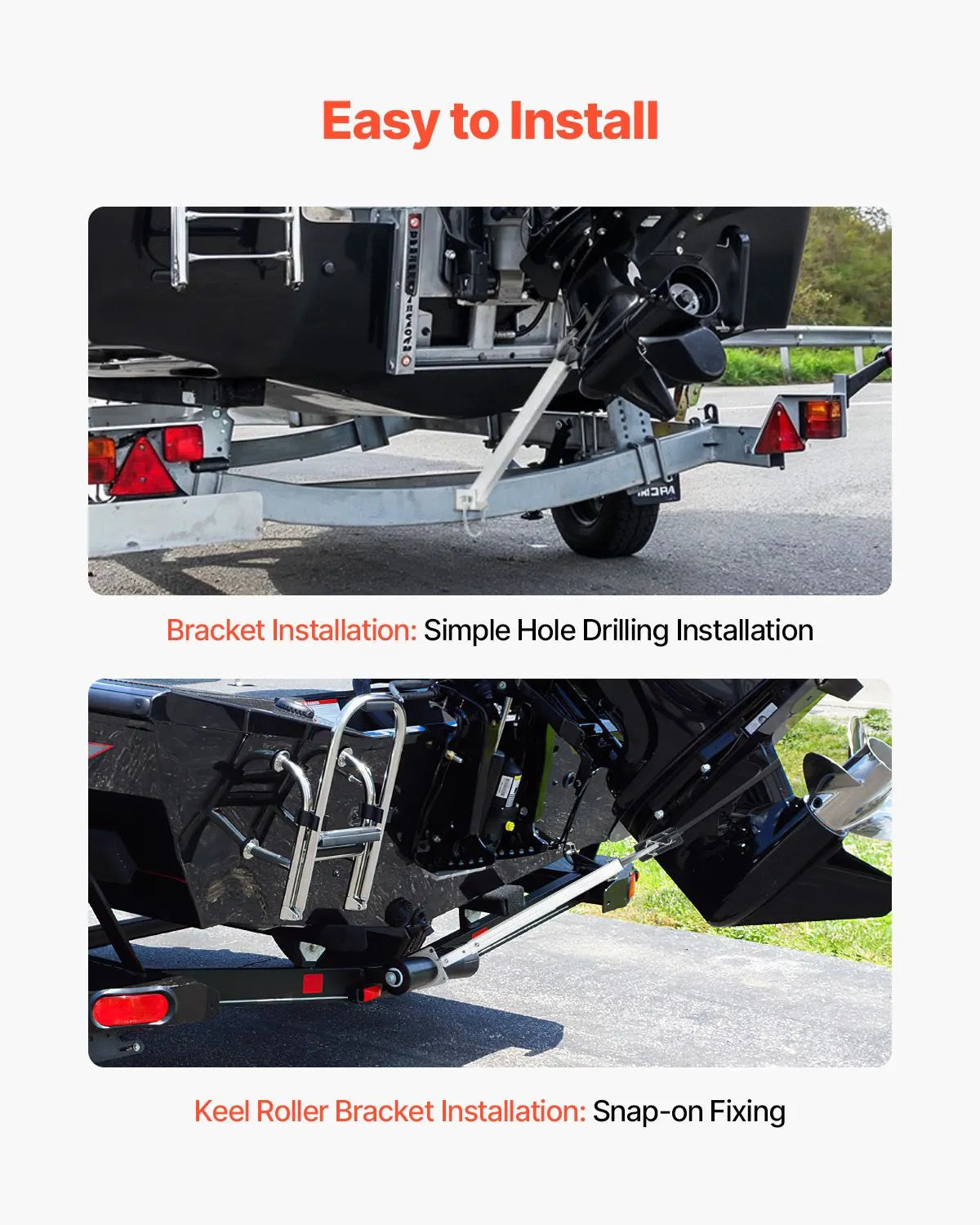 Transom Saver, 23-35 in, Adjustable Boat Transom Saver with Composite Head, Corrosion-Resistant Easy-to-Install Transom Savers for Less Than 100 HP Outboard Motor , Fit for Roller & Trailer - Image 6