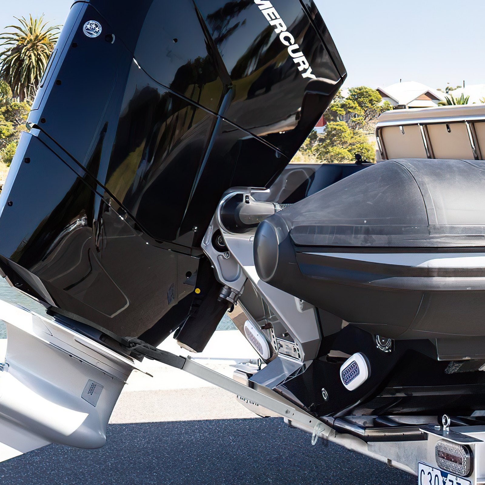 Transom Saver, 609.6-914.4 mm, Adjustable Boat Transom Saver with Heavy-Duty Head, Corrosion-Resistant Easy-to-Install Transom Savers for Less Than 100 HP Outboard Motor , Fit for Roller & Trailer - Image 8