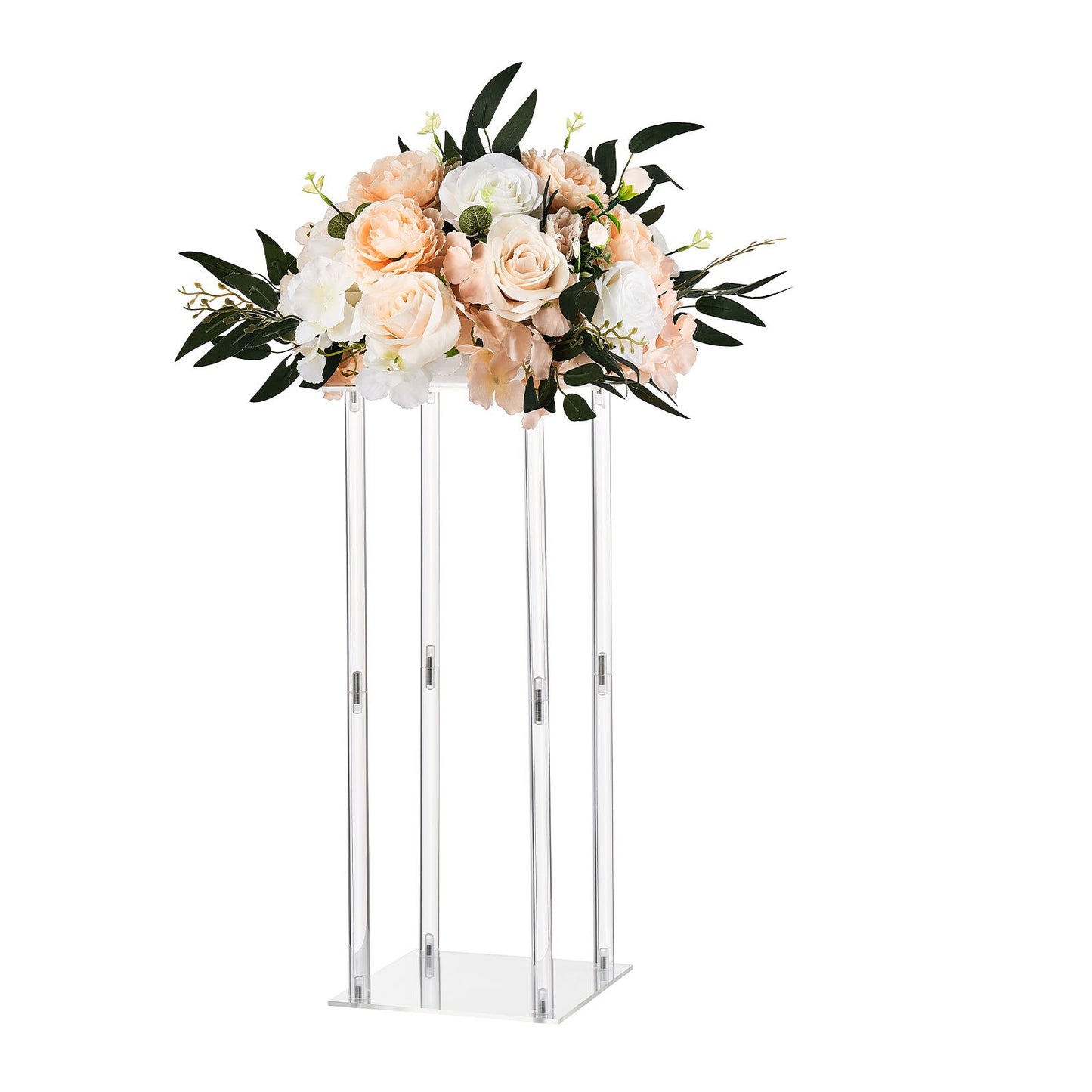 Wedding Flower Stand, 10PCS 50cm Column Flower Stand, Floral Stands with Acrylic Laminate, Cylindrical Cubic Floral Display Rack for Wedding, Party, Birthday, Home, Centerpiece Stands - Image 9