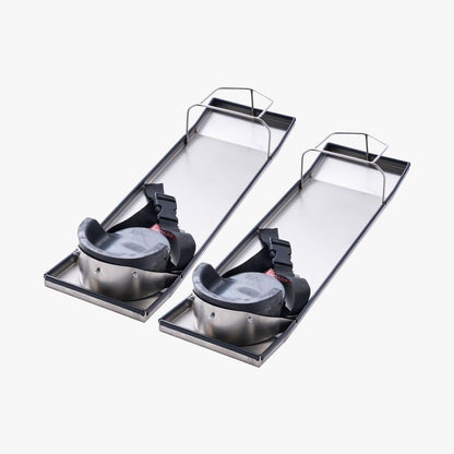 Concrete Knee Boards Stainless Steel, 30'' x 8'' Concrete Sliders, Knee Boards For Concrete, Concrete Knee Pads Moving Sliders, with Knee Pads & Board Straps for Cement and Concrete Finishing - Image 9