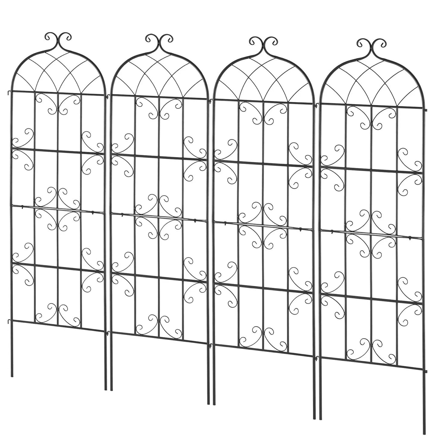 4 Packs Metal Garden Trellis for Climbing Plant Support 71x20 in Rustproof - Image 9