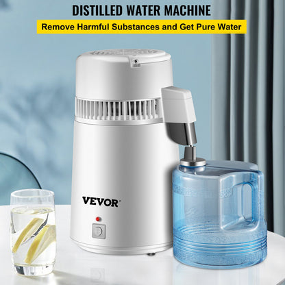 Water Distiller Purifier Pure Water Distiller Filters Water Distillation 4L Internal Stainless Steel with Collection Bottle - Image 8