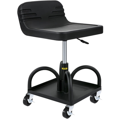 Rolling Garage Stool 300LBS Adjustable Mechanic Work Shop Seat w/Casters - Image 9