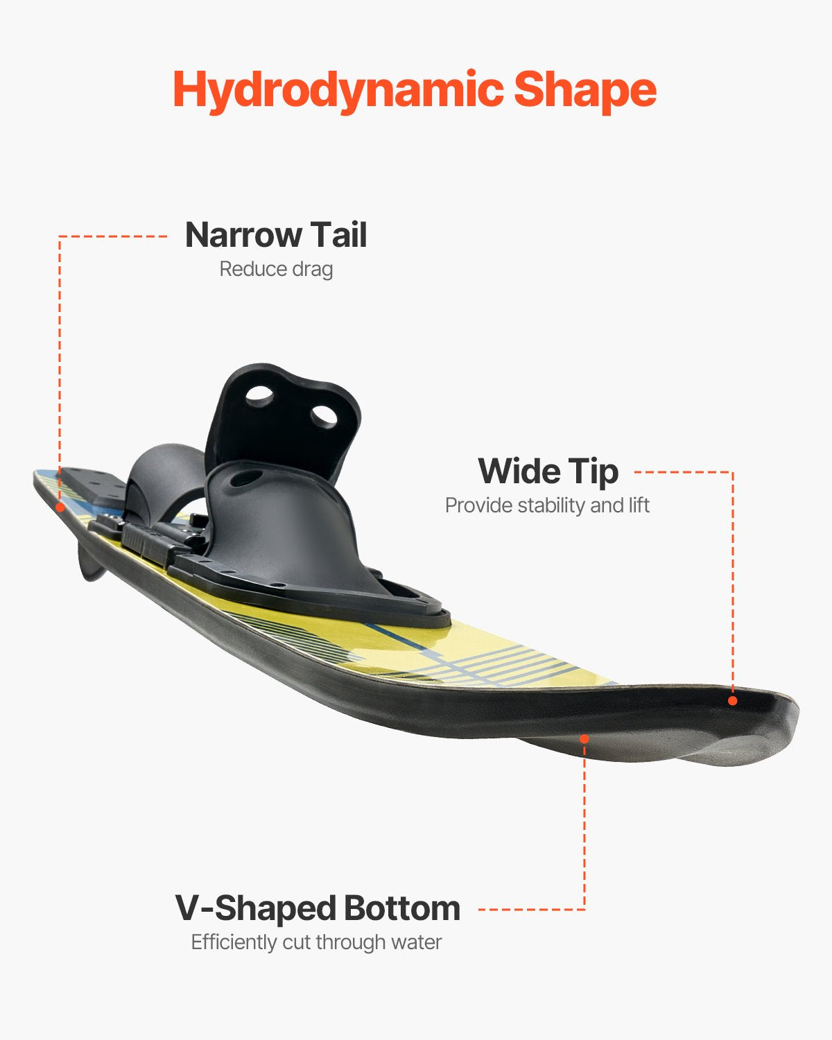 150 cm Water Skis Combo Adults Water Skis with X-7 Adjustable Bindings - Image 5