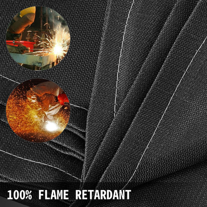 10 x 10 Ft Welding Blanket Black Fiberglass Blanket Portable Fiberglass Fire Retardant Blanket Welding Mat Welding Fireproof Thermal Resistant Insulation With Carry Bag - Image 2