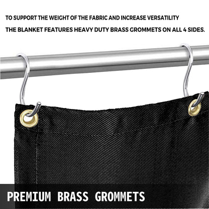 10 x 10 Ft Welding Blanket Black Fiberglass Blanket Portable Fiberglass Fire Retardant Blanket Welding Mat Welding Fireproof Thermal Resistant Insulation With Carry Bag - Image 5