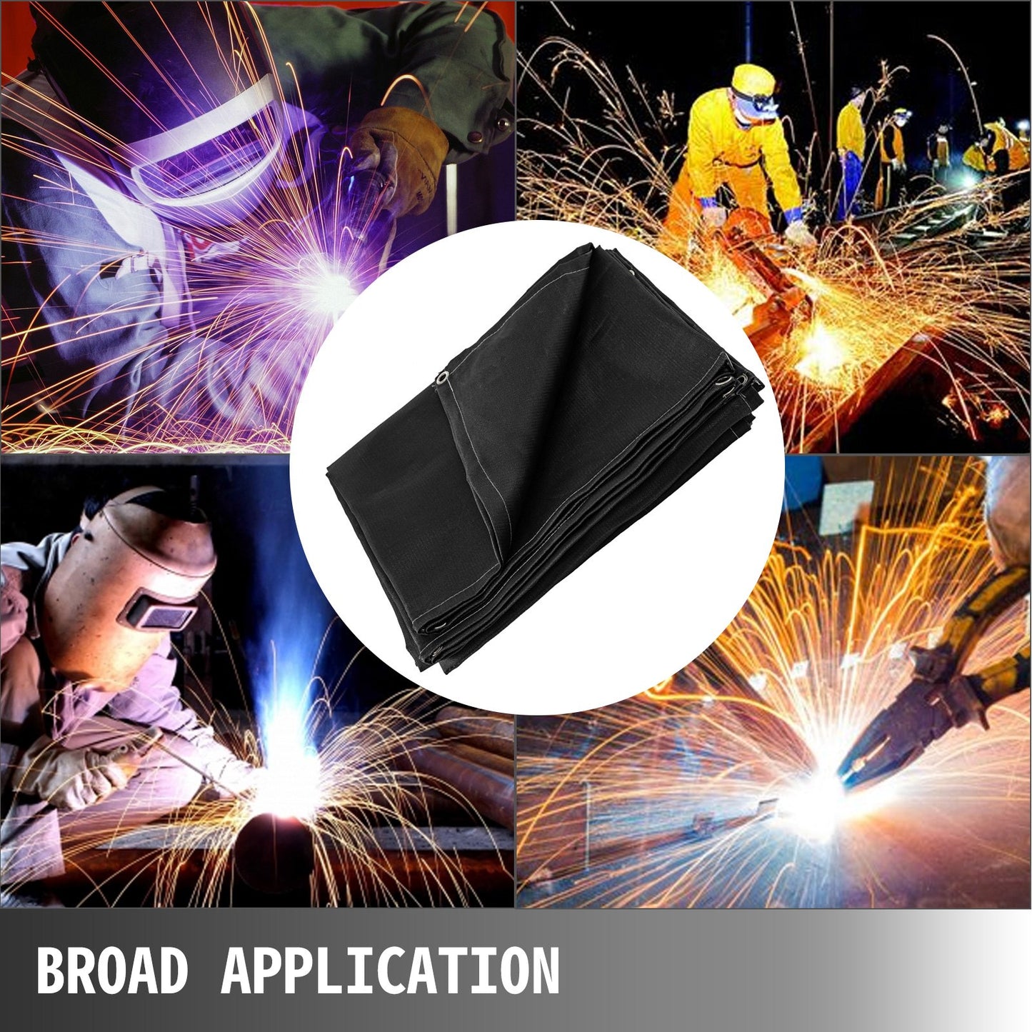 10 x 10 Ft Welding Blanket Black Fiberglass Blanket Portable Fiberglass Fire Retardant Blanket Welding Mat Welding Fireproof Thermal Resistant Insulation With Carry Bag - Image 7