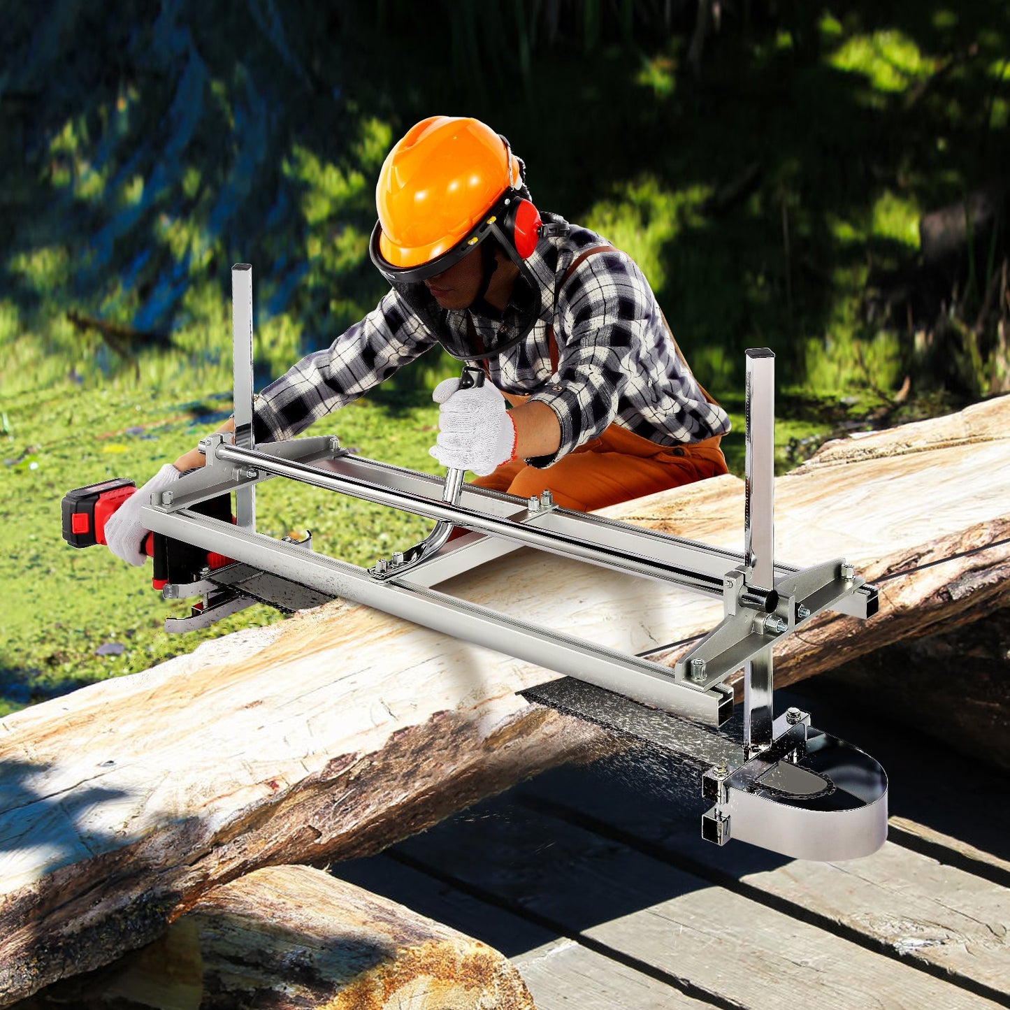 Portable Chainsaw Mill 14"-36" Guide Bar 0.2"-11.81" Cutting Thickness - Image 8